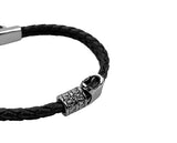 Comb leather double bracelet