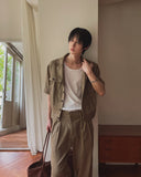 Saffy Linen Two Pocket Crop Jacket