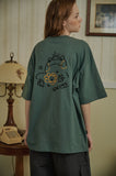 Frog Pop Embroidery Short Sleeve T-shirt