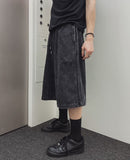 Pigment Washed Track Bermuda Pants