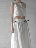 Cloud Nylon Crop Blouse
