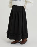 [BAONHAUS] Showcon Frill Long Skirt