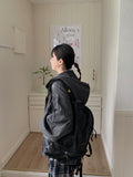 Corely Denim Two-Way Pocket Hood Over Jacket