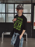 Film Lettering Oversized Short Sleeve T-shirt