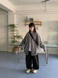 [unisex] Picoto Pintuck Wide Denim Pants