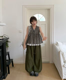 Kalgo Pintuck Banding Balloon Wide Pants