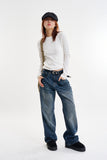 Sutton washed boot cut denim pants