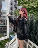 Reverse Crack Wash Two-Way Denim Jacket