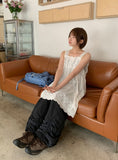 Kyoses Shirring Nylon Banding Wide Pants