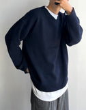 lambs wool v neck crop knit