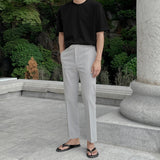 Marron Linen Banding Slacks