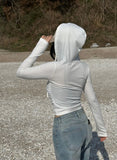 Slim ribbed hoodie