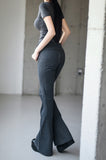 Pinstripe Bootcut Pants