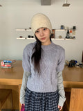 Jupa Cable Wool Short Sleeve Knit
