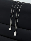 Essence Silver (W) Lab Diamond Double Room Pave Necklace S