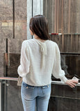 Apieu Smoke Puff Tassel Blouse