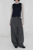 PINSTRIPE STRAP SLACKS