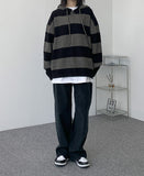 Deepa stripe hood knit