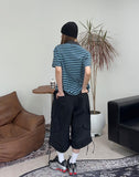 Gaen Terry Stripe Collar Tee