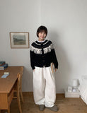 Hakiro Round Nordic Knit Cardigan