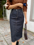 David Bandind Raw Denim Skirt