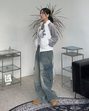 Lind Big Cargo Banding Denim Pants