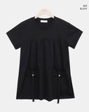 Hues Ribbon Pocket Short Sleeve T-shirt