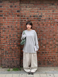 [Unisex] Caliton Cotton Plain Over Long Sleeve Tee