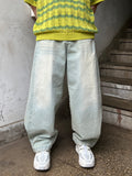 Snap Wide Light Blue Denim