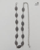 Kembo Bohemian Metal Silver Belt