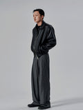 Stripe Pintuck Wide Slacks