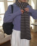 Suding Stripe Knit Muffler
