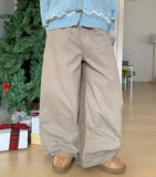 Anati corduroy color matching wide pants