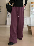 Shuggy Side Incision Pile Crop Two-Way Banding Long Wide Jogger Pants