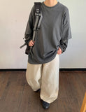 Pohind Adjust Pintuck Cotton Wide Pants