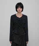 Saya Frill Puff Long Blouse