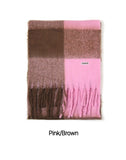 Logo Embroidery Big Check Bold Long Muffler