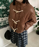 Limb toggle quilted short padded jumper