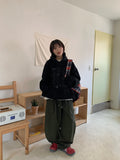 [unisex] Levy banding nylon balloon carpender pants