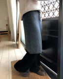 Baean Knit Banding Midi Skirt