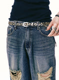 [LAN ARCHIVE] Leopard Western Leather Belt