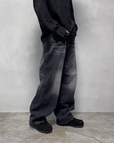 Crow Black Washed Denim Jeans