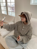 [unisex] Kiroi Bokashi Over Hood Knit