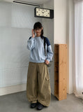 Dadin Cargo Wide Cut Cotton Pants