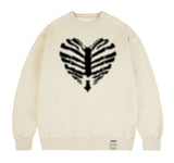 Bone Heart Dot Silhouette Sweatshirt