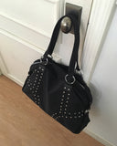 Philan Nylon Stud Big Shoulder Bag