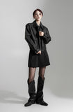 Matte Leather Bomber jacket