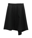 Stripe unbalanced midi skirt