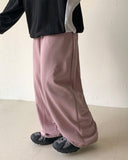 Assoy banding cut wide training pants