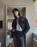 Brion crop cut denim jacket